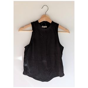 Madewell Black Mock Neck Swing Tank